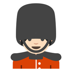 British Royal Guard Illustration, Isolated on White Background, Clipart