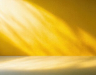 Sunbeams illuminating a yellow background 