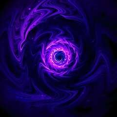 Fototapeta premium Cosmic Vortex: Swirling Purple Galaxy Spiral
