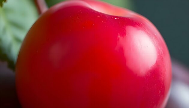 a close up of a tomato on a plate