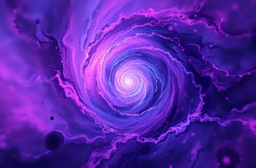 Cosmic Vortex: Hypnotic Spiral Galaxy in Deep Space