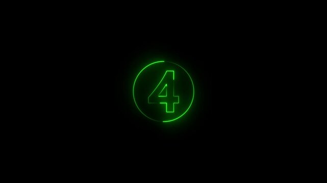 Top five countdown animation text.Neon line Count_Up and Countdown concept 01 up to 05.simple any thing Start concept