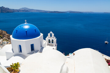 Dome of the church in Oia,Santorini,Greece