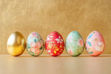 easter eggs in a basket