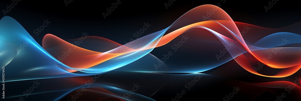 Poster abstract flowing energy: a mesmerizing abstract image showcasing vibrant, flowing energy in shades o