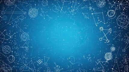 Obraz premium Scientific Patterns and Formulas Background Design