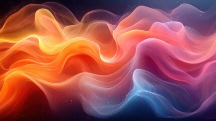 Fototapeta premium Abstract Colorful Waves: A Symphony of Hues