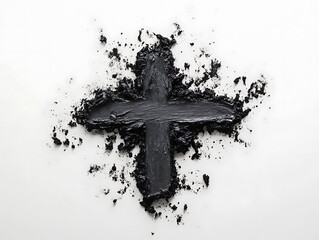 Ash Wednesday Cross a Symbolic Image of Repentance