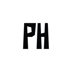 PH monogram logo design letter text name symbol monochrome logotype alphabet character simple logo