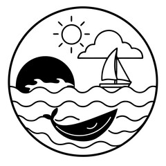 vector illustration of a moon