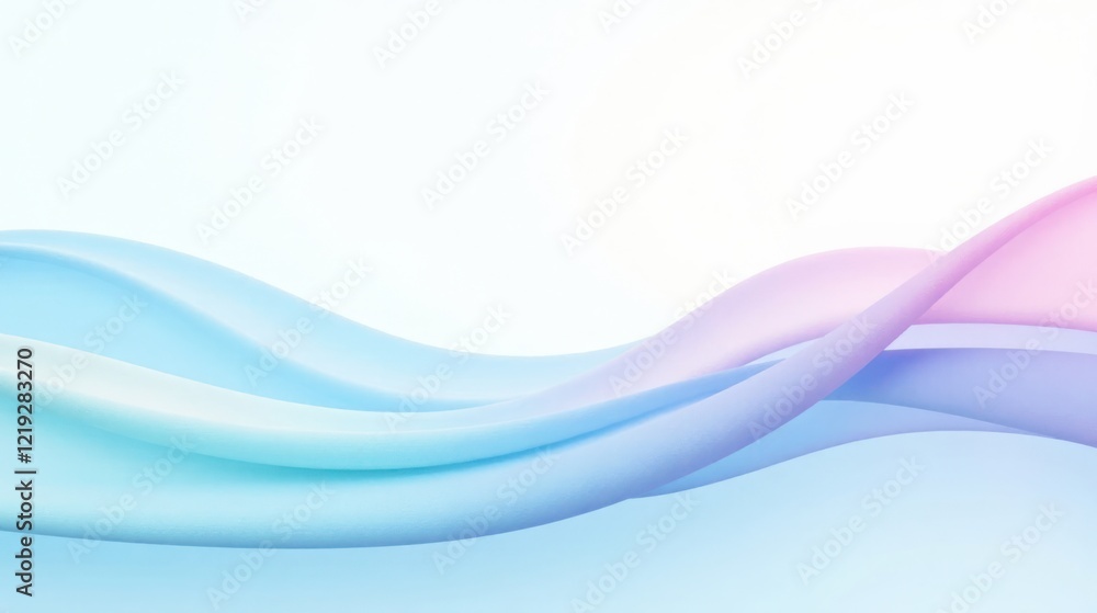 Leinwandbilder abstract pastel waves serene flowing design with soft hues and gentle curves for a calming visual ex
