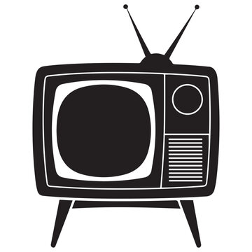 recommend clip art: television silhouette vector, tv icon symbol