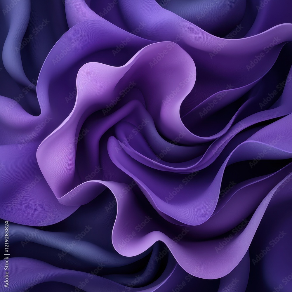 Poster abstract swirling purple fabric texture creating an elegant and modern visual.