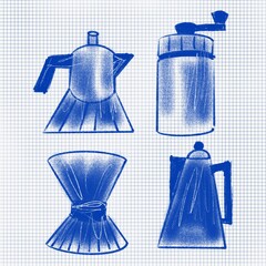 Coffee making set, coffee filter