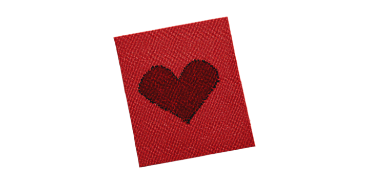 Transparent Red Card Illustration with Copy Space on Background