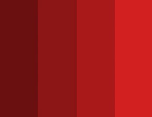 Red tone scheme from dark to light . Cardinal red color palette set