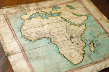 Fototapeta premium Vintage Map of Africa for Exploration and Discovery