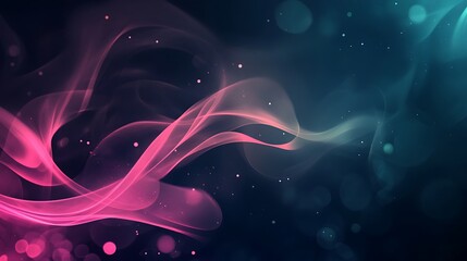Abstract Pink and Teal Swirling Smoke Design