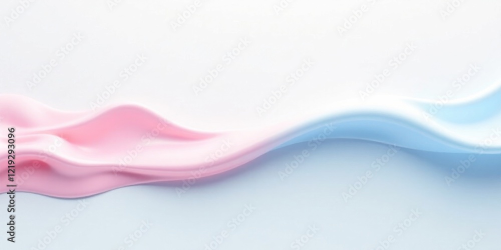 Poster fluid pastel pink and light blue abstract swirls a serene and elegant design for your projects