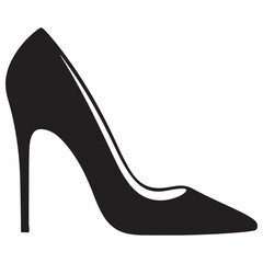 woman high heel icon, shoe high heel vector silhouette