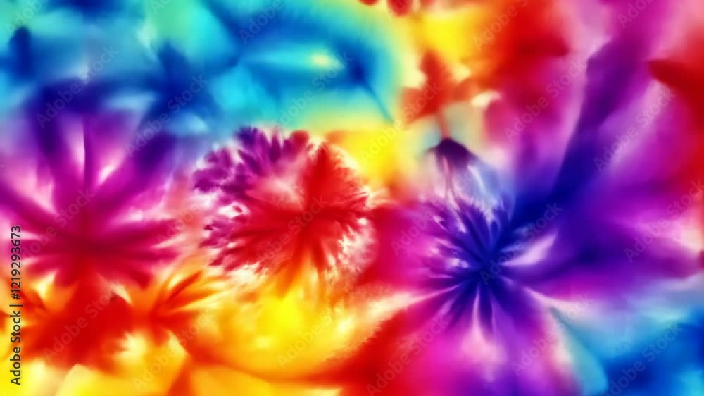 Poster colorful abstract pattern blending vivid hues creating a captivating visual experience in modern art