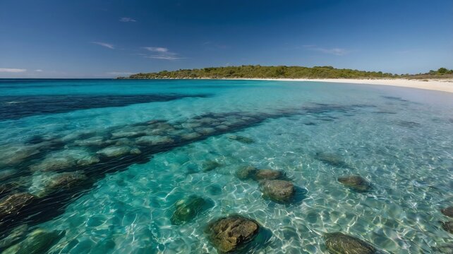 the clear coastal waters