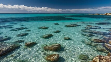 Obraz premium the clear coastal waters