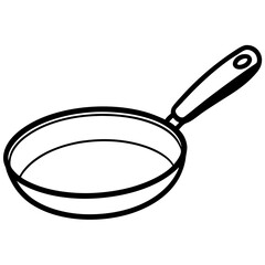 Clean and Simple Frying Pan Line Art