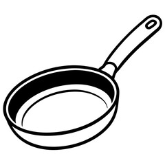Clean and Simple Frying Pan Line Art