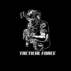 Fototapeta premium special force swat vector silhouette