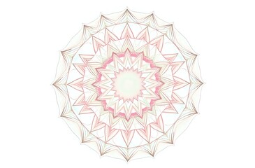 Sacred Geometry Mandala - Pink and White Abstract Art
