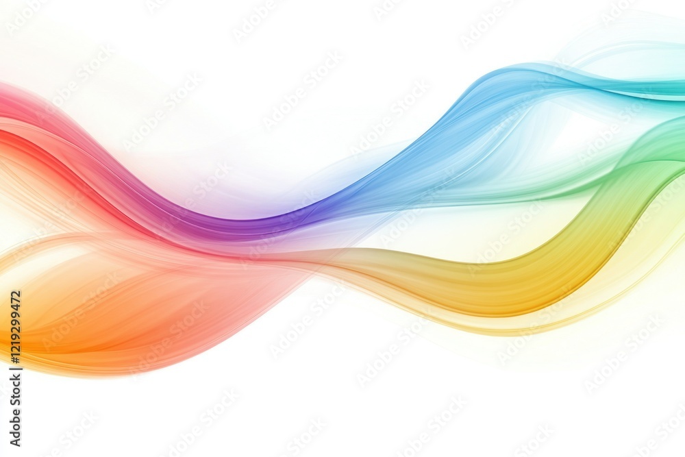 Poster smooth colorful waves abstract background