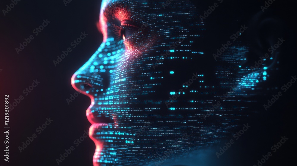 Poster programmer coding assistant high tech hologram advance technology innovation software