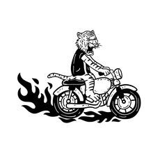 tiger motor club vector logo