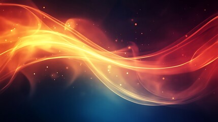 Fototapeta premium Abstract Orange and Red Light Wave Abstract