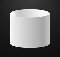 White podium circle 3d Empty stage, product platform background, Vector illustration