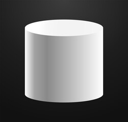 White podium circle 3d Empty stage, product platform background, Vector illustration