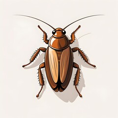 Clean and Minimalistic Cockroach Design in Warm Brown Tones