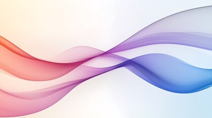 Naklejka premium Abstract Colorful Waves Flowing Gracefully Across White Background