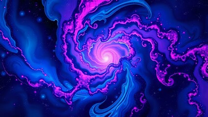 Cosmic Turbulence: Vibrant Swirling Galaxy Wallpaper