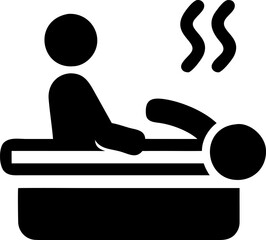 Jacuzzi vector icon in Flat illustration outline design.