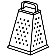 Elegant Line Art of a Grater