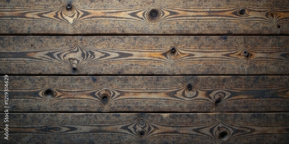 Poster rustic weathered wood planks background texture dark brown horizontal grain pattern for design proje