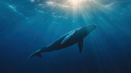 Underwater Elegance of a Majestic Whale
