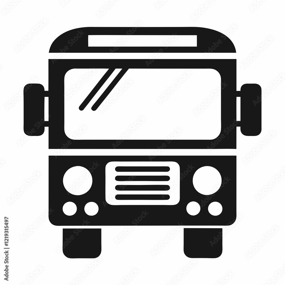 Poster best vector bus design for smooth minimalist graphics