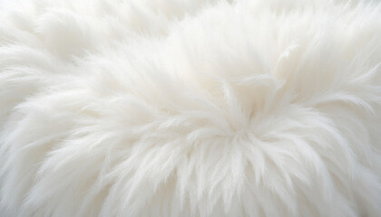 Fluffy white fur texture close-up with soft airy details
