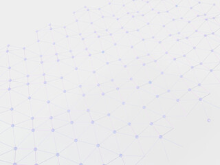 規則的に広がるネットワークの3Dイラストレーション