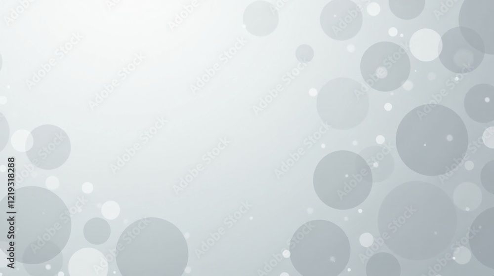 Poster Abstract Grey and White Circle Background Design with Soft Gradient and Subtle Light Effects