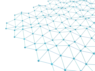 規則的に広がるネットワークの3Dイラストレーション