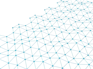 規則的に広がるネットワークの3Dイラストレーション